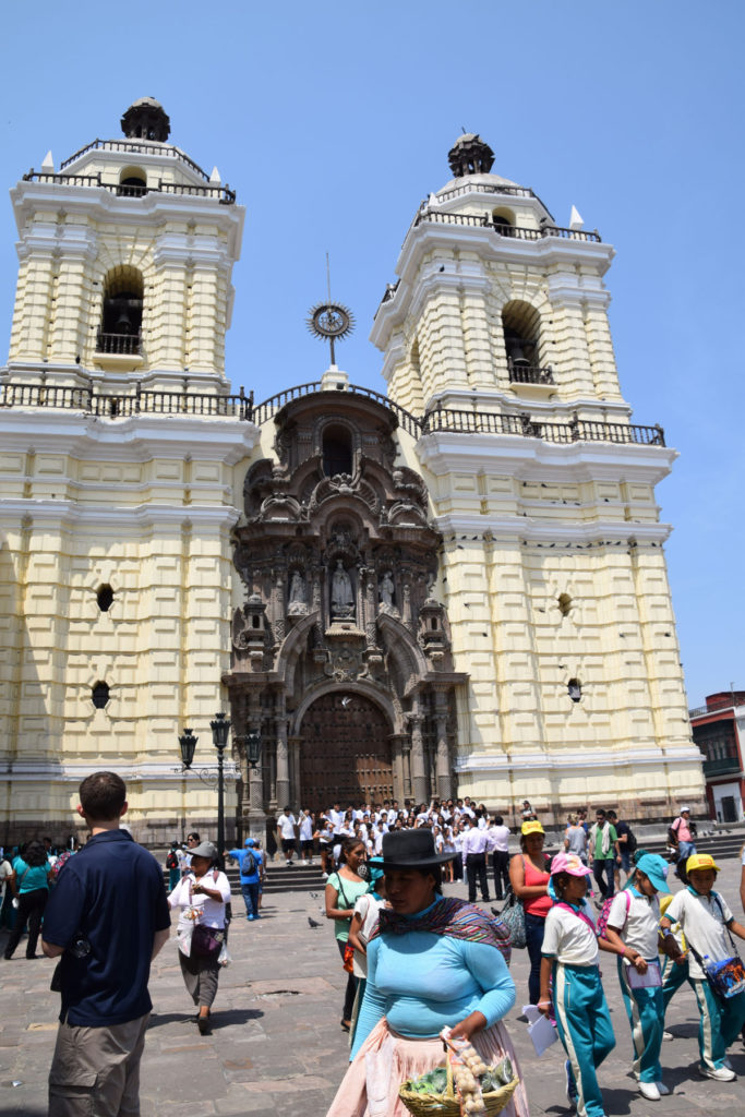 San Francisco Monastery in Lima's Historic Centre. The Monastery is well-known for its catacombs.