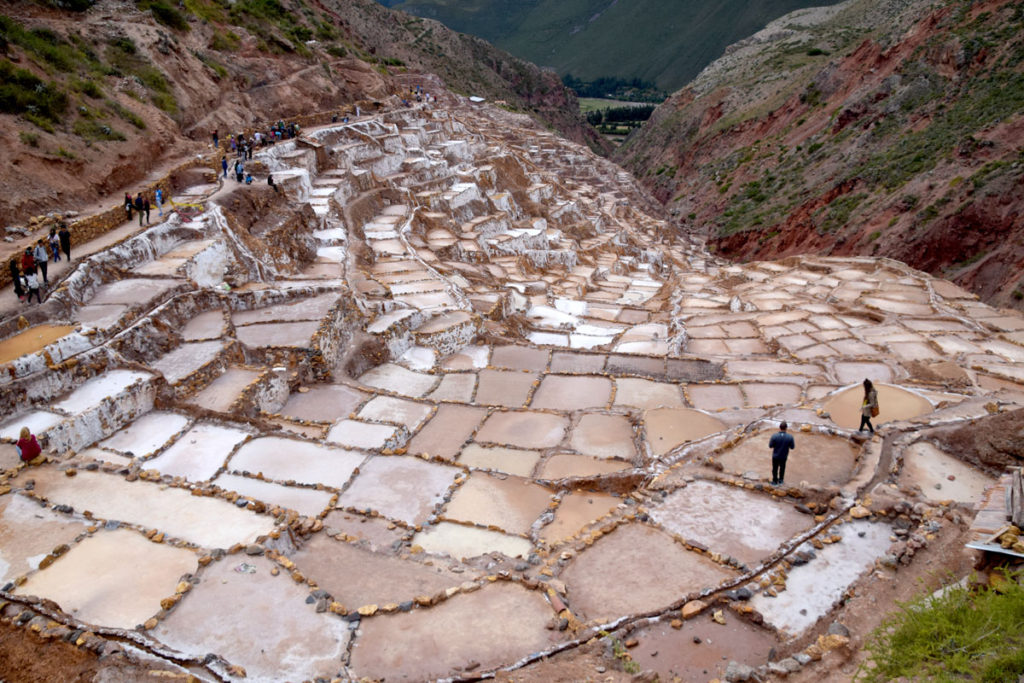 The Maras salt pans have been used for salt production since at least the Inca era.