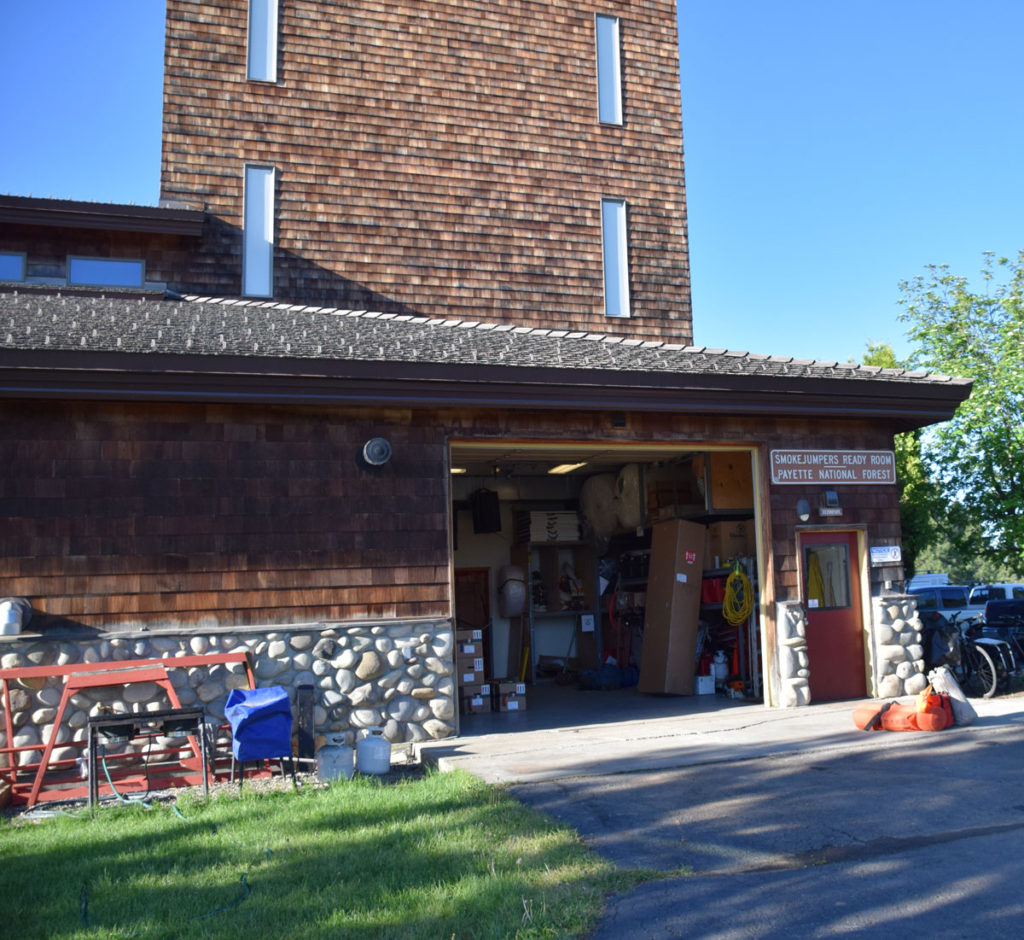 The entrance to the smokejumper ready room at the McCall, ID, smokejumper base.