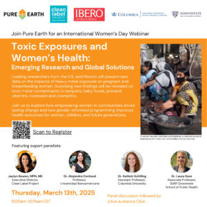 It is not too late to register for the webinar on "Toxic Exposure and Women's Health". An underestimated issue we learn more and more about. Let’s come together to raise awareness and drive change.